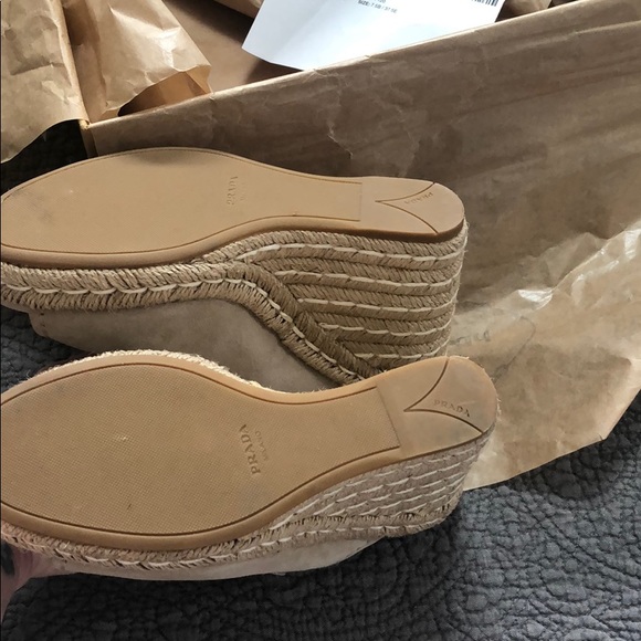 Prada Wedge Espadrilles 37.5 - Picture 9 of 16